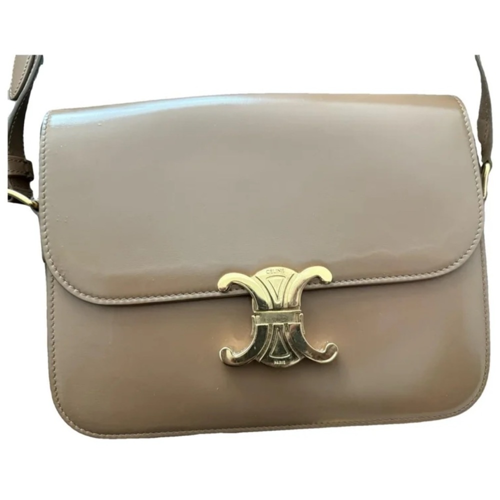 Celine patent leather triomphe bag